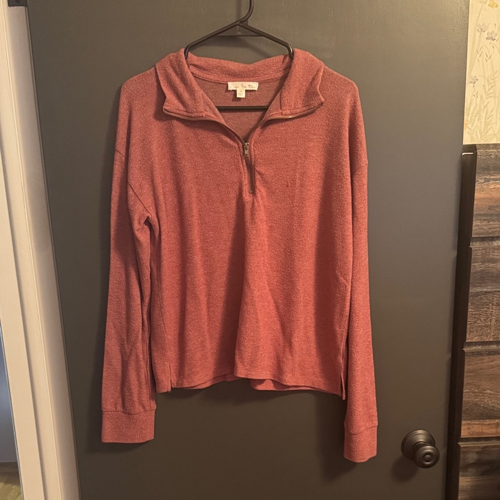 Nine Britton Women's Brick Red Cowl Neck Sweater